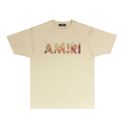 Amiri T Shirts Fashion Brand T Shirt Short Sleeve T-shirt Blouse