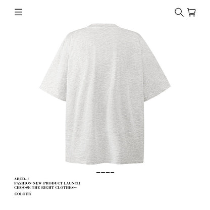 American vintage street T-shirt pure cotton men's and women's summer loose half-sleeves