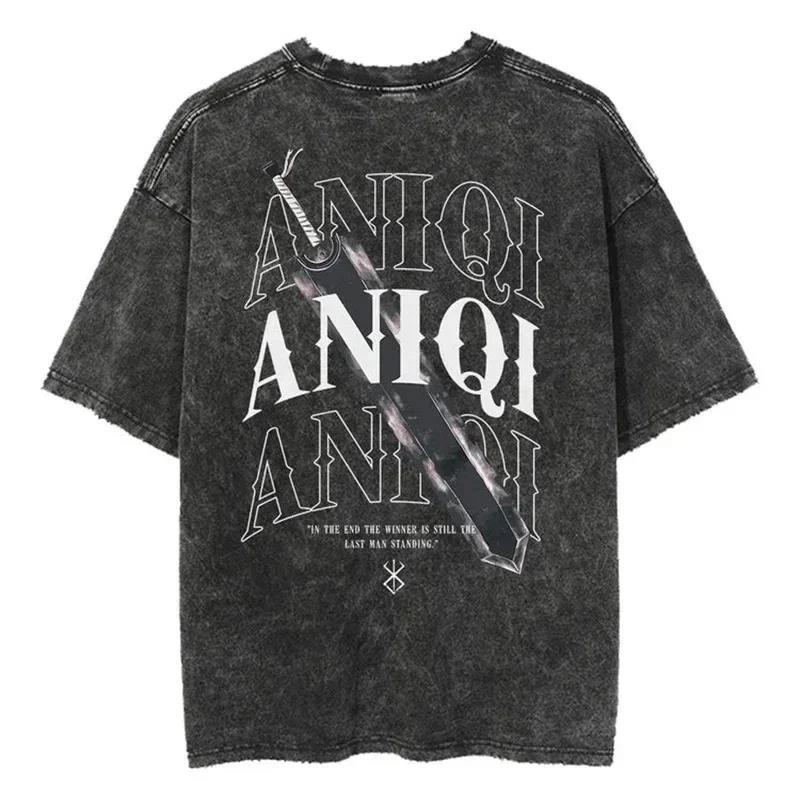 2024Streetwear Tshirt Japanese Anime Graphic Vintage Washed (Part 2)