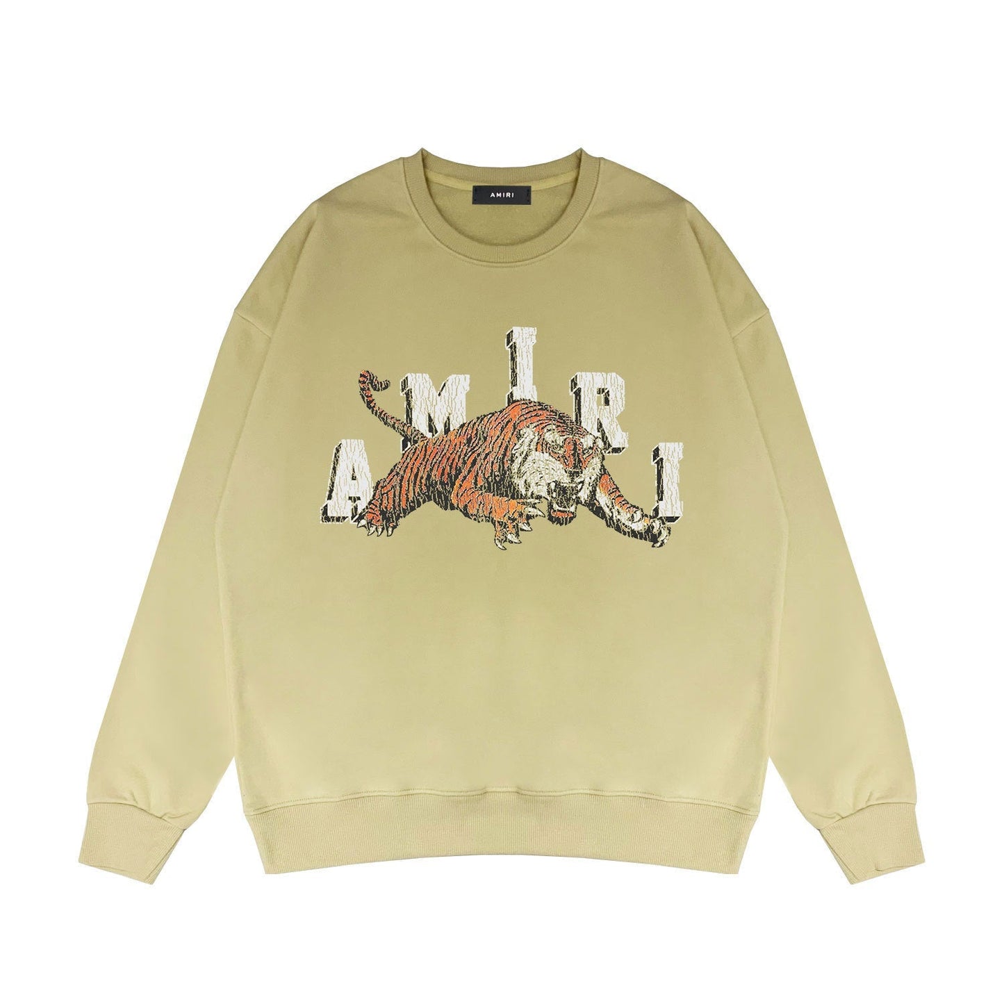 Amiri Long Sleeved Shirt Fashion Brand Crew Sweatshirts round Neck Sweater