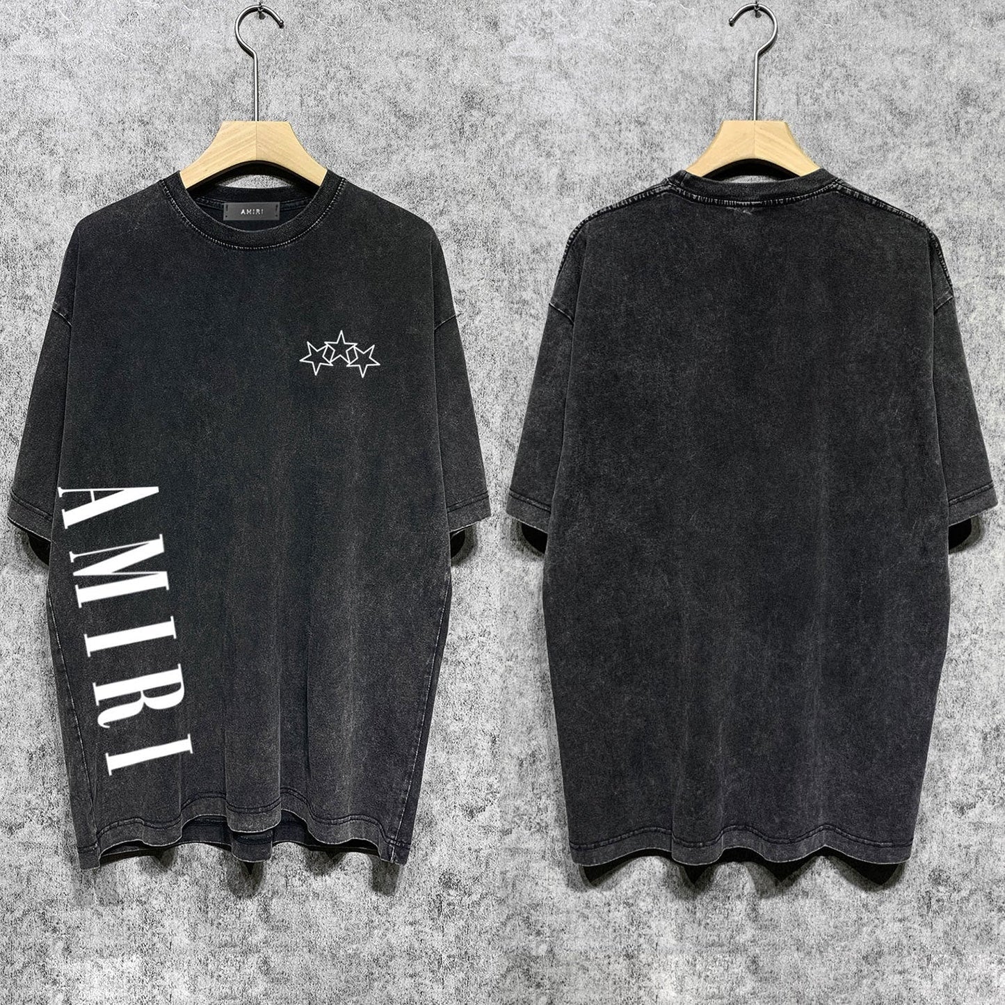 Amiri T-shirt Washed and Worn Retro Short Sleeve T-shirt