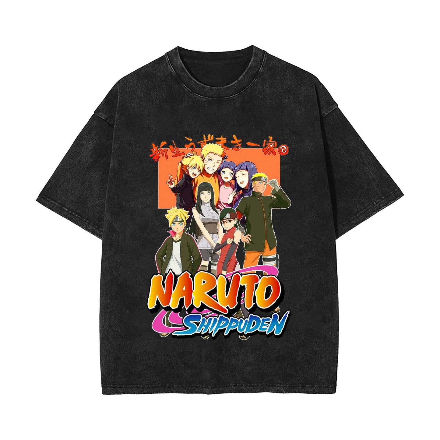Anime T-shirt short-sleeved summer washed old cotton top loose