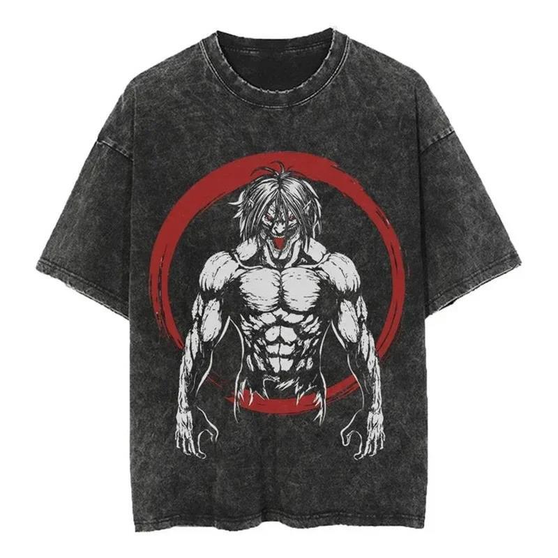 2024Streetwear Tshirt Japanese Anime Graphic Vintage Washed (Part 2)
