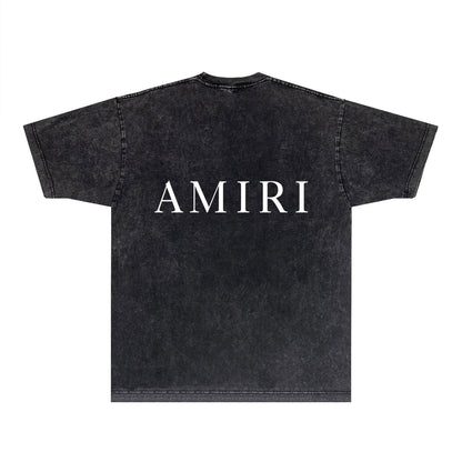 Amiri T-shirt Washed and Worn Retro Short Sleeve T-shirt