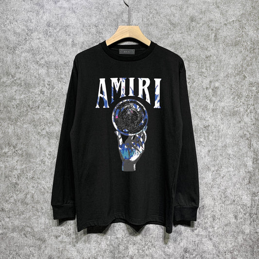Amiri Long-Sleeve Shirt Personality Printing Stylish Casual