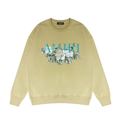Amiri Long Sleeved Shirt Fashion Brand Crew Sweatshirts round Neck Sweater