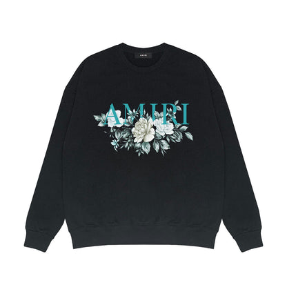 Amiri Long Sleeved Shirt Fashion Brand Crew Sweatshirts round Neck Sweater