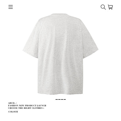 American vintage street T-shirt pure cotton retro men's and women's summer loose half sleeves