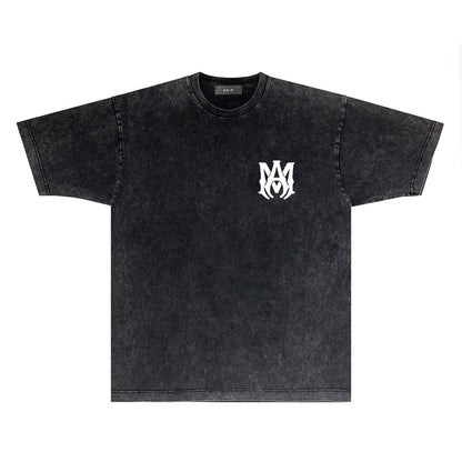 Amiri T-shirt Washed and Worn Retro Short Sleeve T-shirt