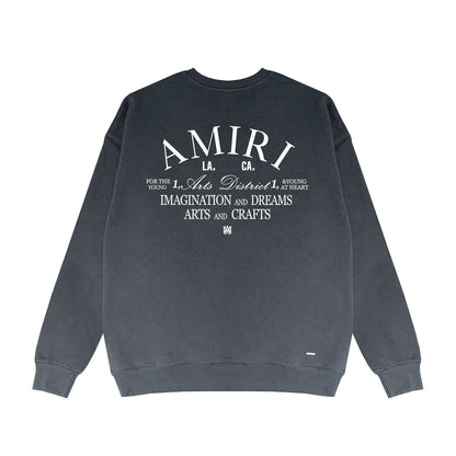 Amiri Long Sleeved Shirt Fashion Brand Crew Sweatshirts round Neck Sweater
