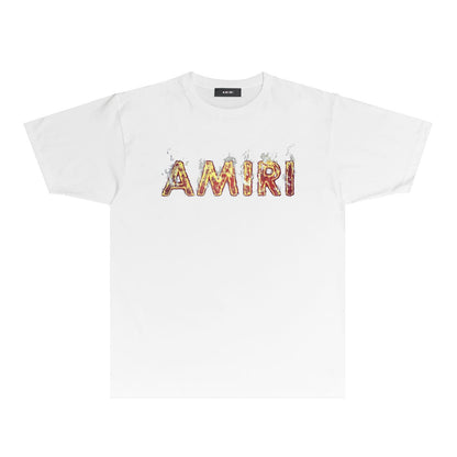 Amiri T Shirts Fashion Brand T Shirt Short Sleeve T-shirt Blouse