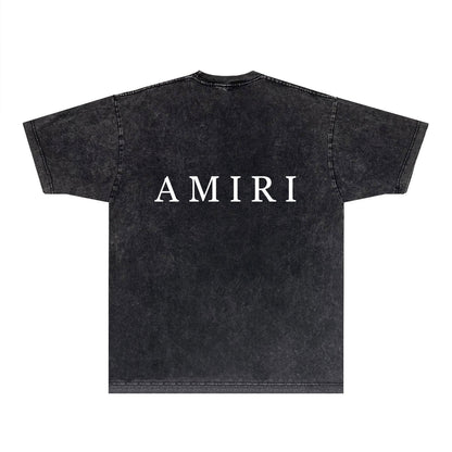 Amiri T-shirt Washed and Worn Retro Short Sleeve T-shirt