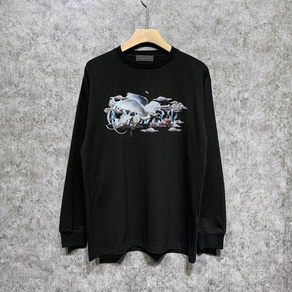 Amiri Long Sleeve Shirt Fashion Brand Long Sleeve Long-Sleeved T-shirt Blouse