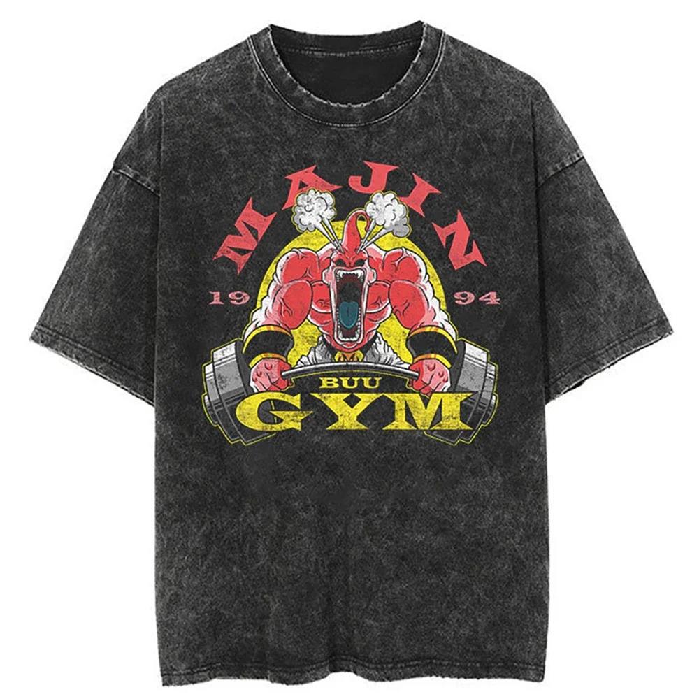 2024Men Streetwear Vintage Oversized T Shirt Japanese