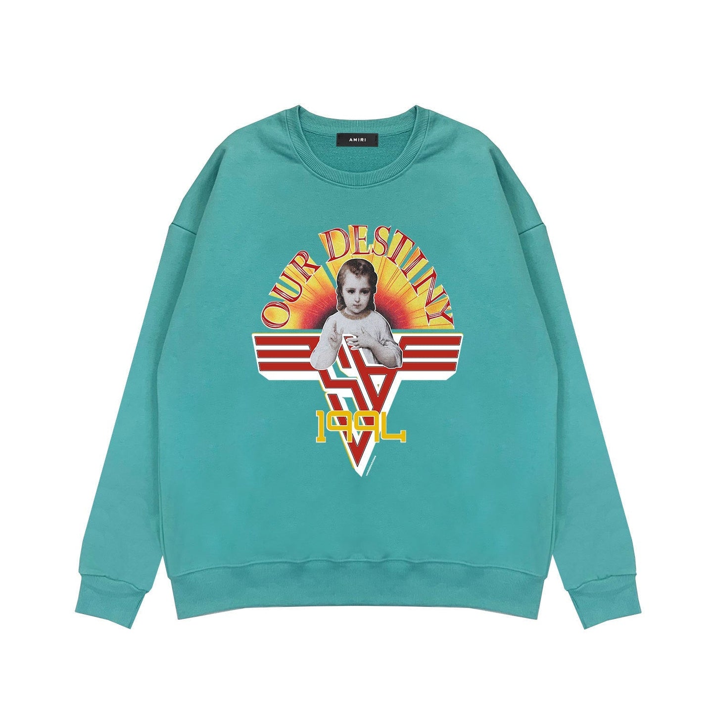Amiri Long Sleeve Shirt Crew Sweatshirts Crew Neck Sweater