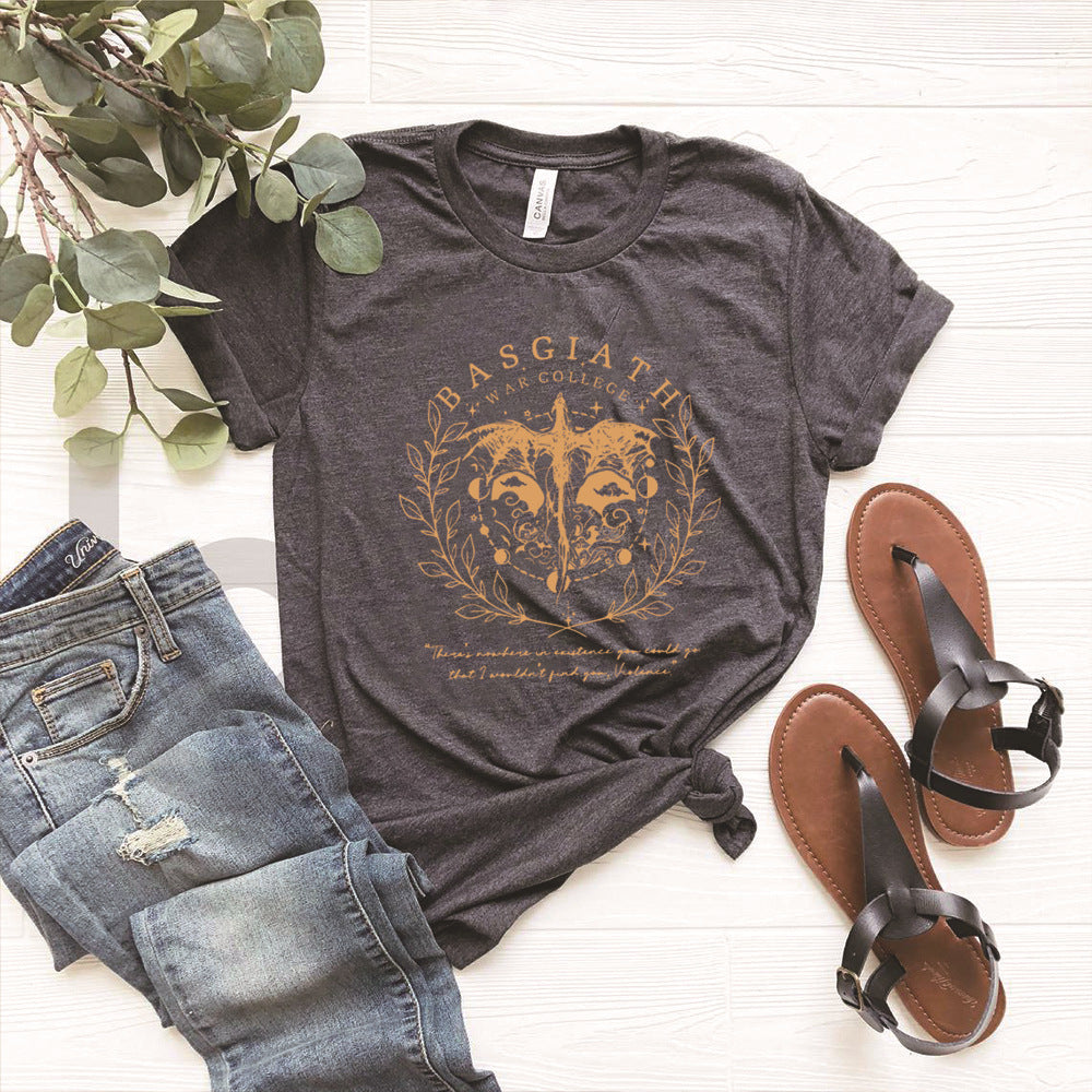 Basgiath War College T Shirt Aesthetic Fourth Wing Shirt