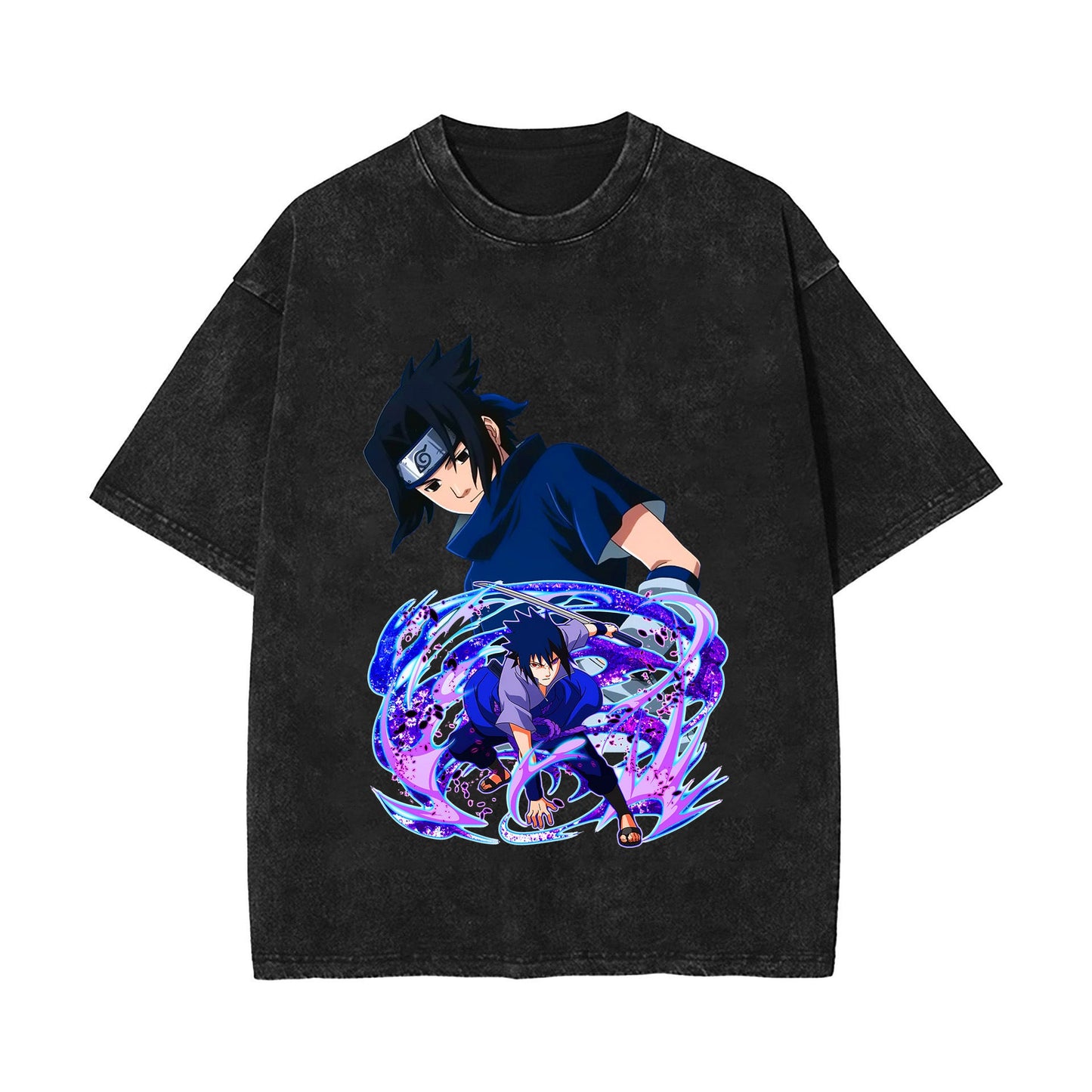Anime T-shirt short-sleeved summer washed old cotton top loose