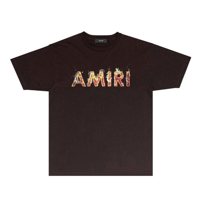 Amiri T Shirts Fashion Brand T Shirt Short Sleeve T-shirt Blouse