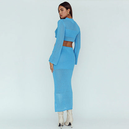 Beach Sweater Dress Summer Sexy Knitted Cutout Beach Bikini Swimsuit Suit