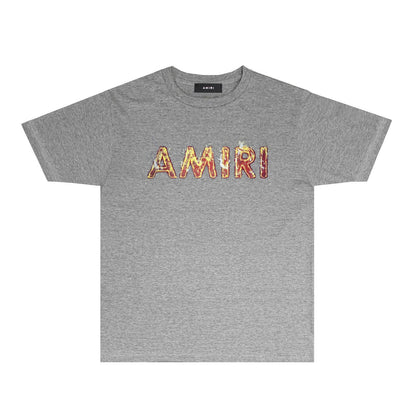 Amiri T Shirts Fashion Brand T Shirt Short Sleeve T-shirt Blouse