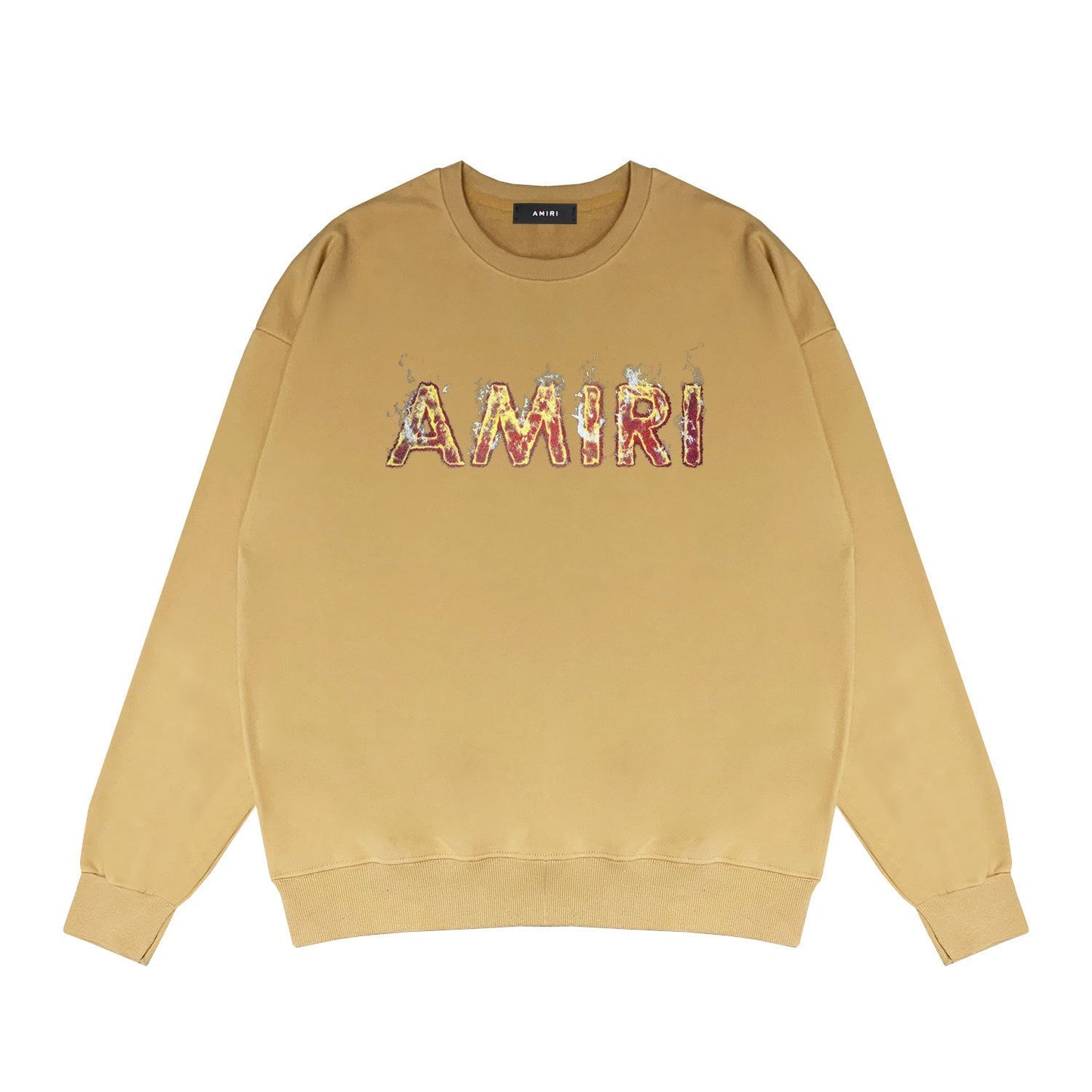 Amiri Long Sleeved Shirt Long Fashion Brand Crew Sweatshirts round Neck Sweater
