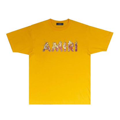 Amiri T Shirts Fashion Brand T Shirt Short Sleeve T-shirt Blouse