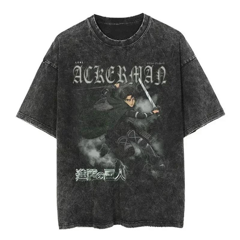 2024Streetwear Tshirt Japanese Anime Graphic Vintage Washed (Part 2)