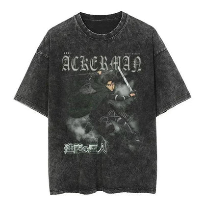 2024Streetwear Tshirt Japanese Anime Graphic Vintage Washed (Part 2)