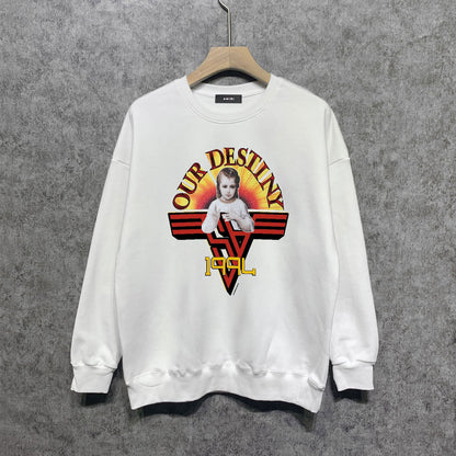 Amiri Long Sleeve Shirt Crew Sweatshirts Crew Neck Sweater
