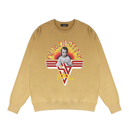 Amiri Long Sleeve Shirt Crew Sweatshirts Crew Neck Sweater