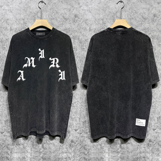 Amiri T-Shirt Distressed Retro Short Sleeve T-shirt