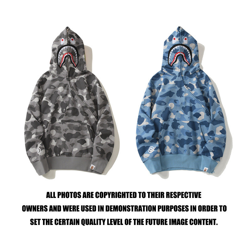 Bathing Ape Hoodie Zip Honeycomb Camo Kangaroo Pocket Sweater Pullover