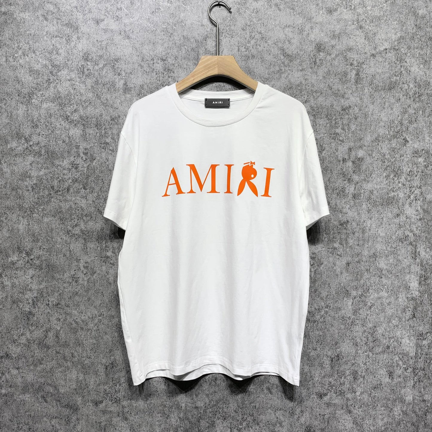 Amiri T Shirt Letter Inverted Rabbit Head Casual Round Neck