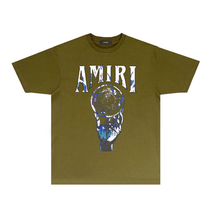 Amiri T-Shirt Personality Creative Printing Short Sleeve T-shirt Blouse