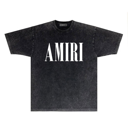 Amiri T-shirt Washed and Worn Retro Short Sleeve T-shirt