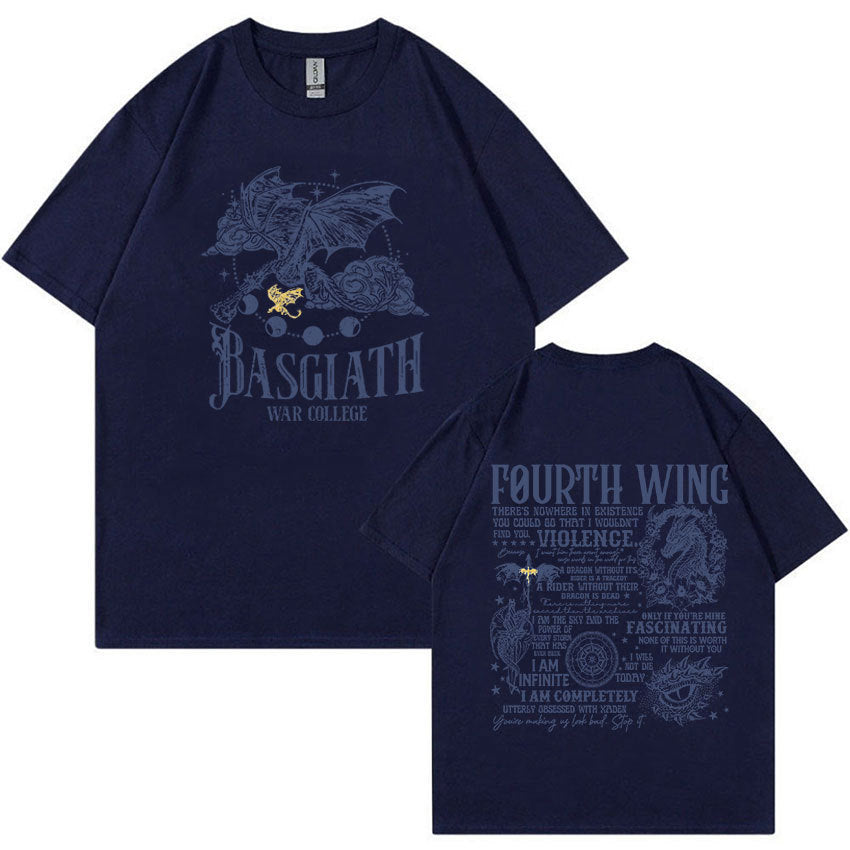 Basgiath War College Fourth Wing Dragon Rider Print Tee