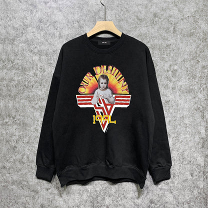 Amiri Long Sleeve Shirt Crew Sweatshirts Crew Neck Sweater