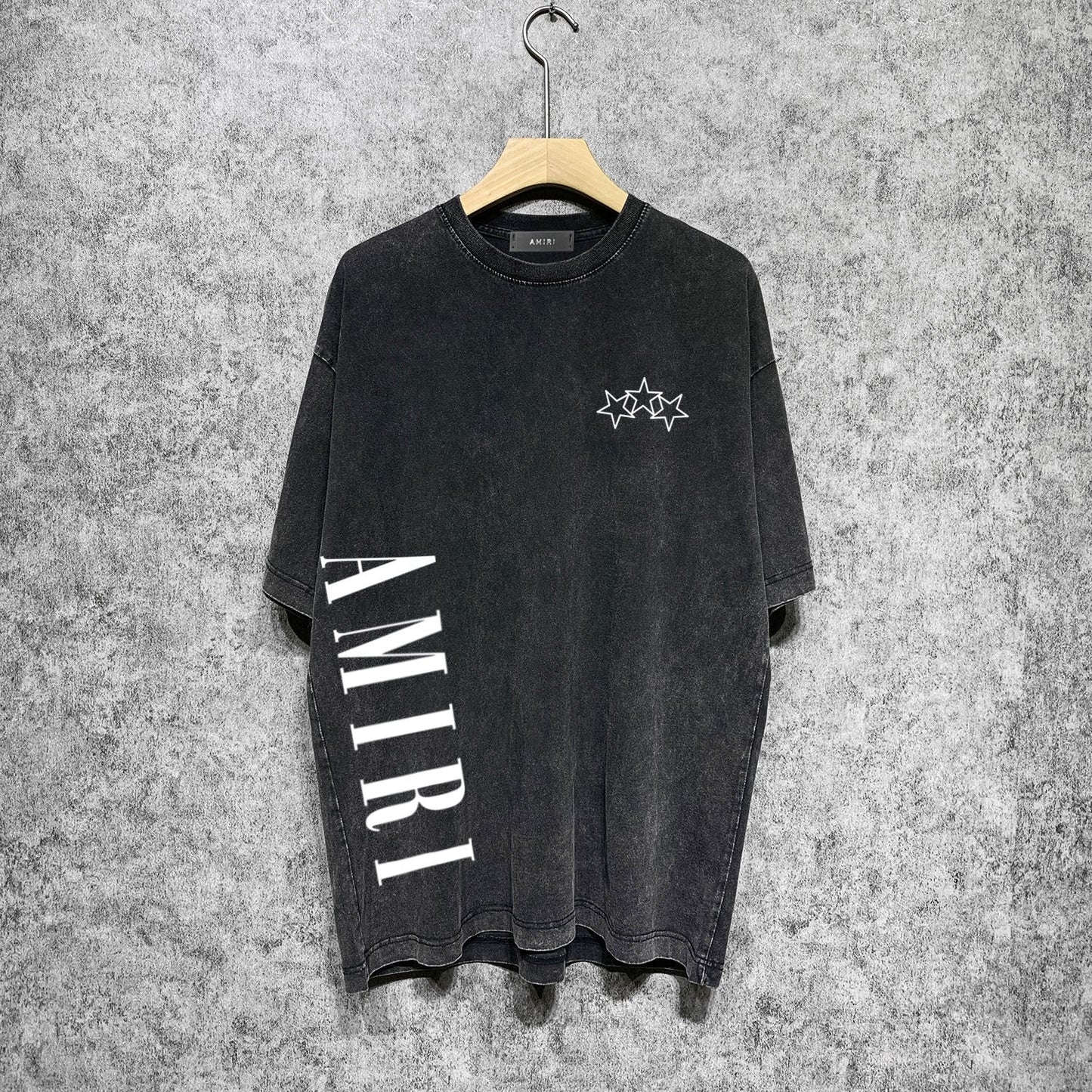 Amiri T-shirt Washed and Worn Retro Short Sleeve T-shirt