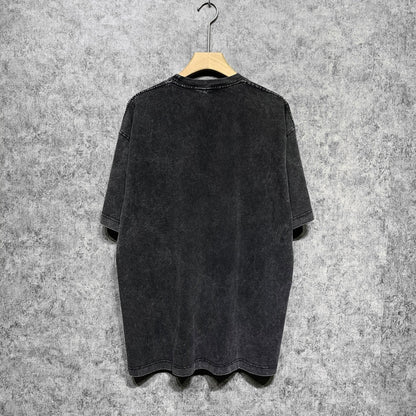 Amiri T-shirt Washed and Worn Retro Short Sleeve T-shirt