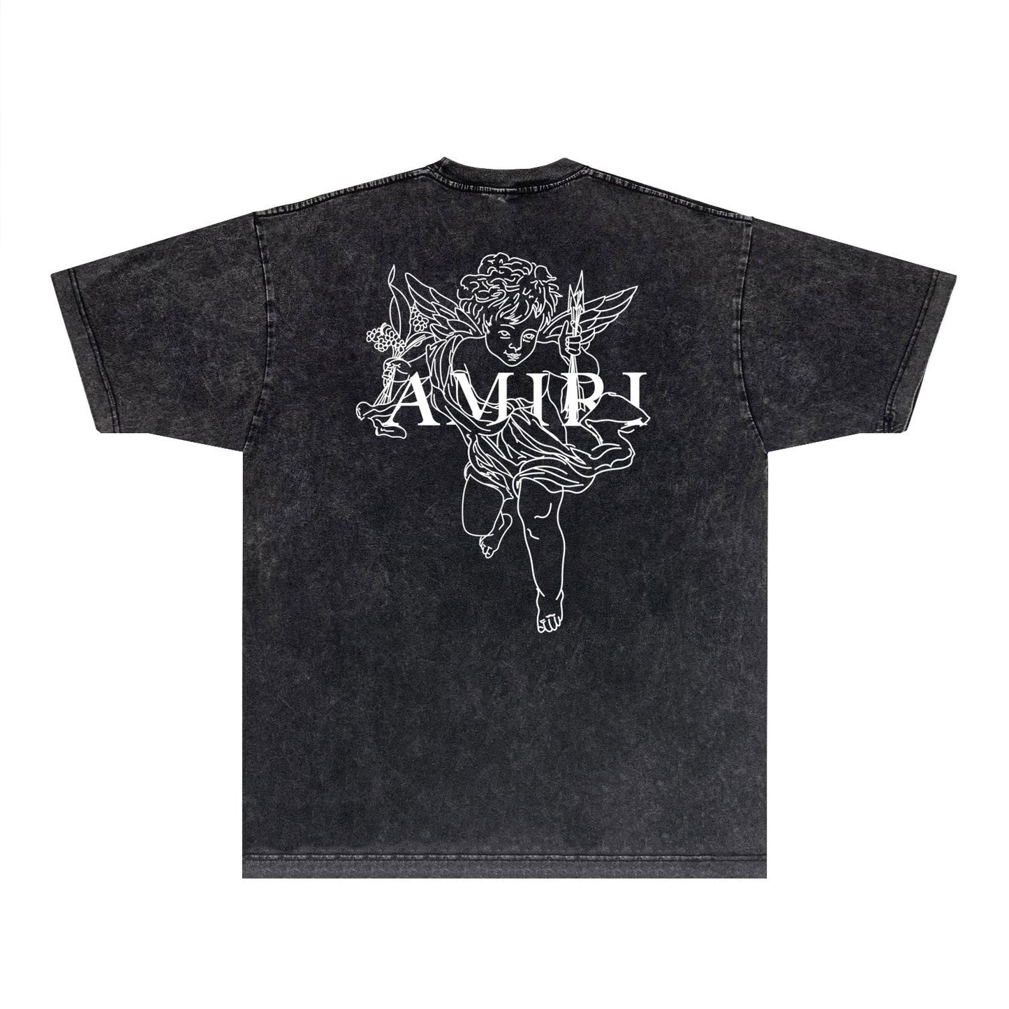 Amiri T-shirt Washed and Worn Retro Short Sleeve T-shirt