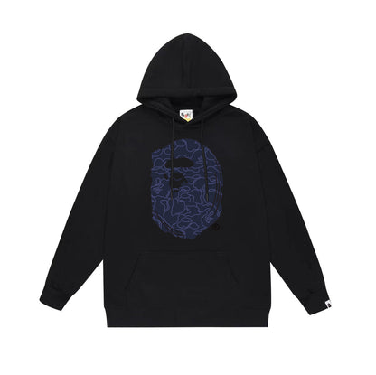 Bathing Ape Hoodie Autumn/Winter Letter Print Loose Hoodie Pullover Ape Sweater