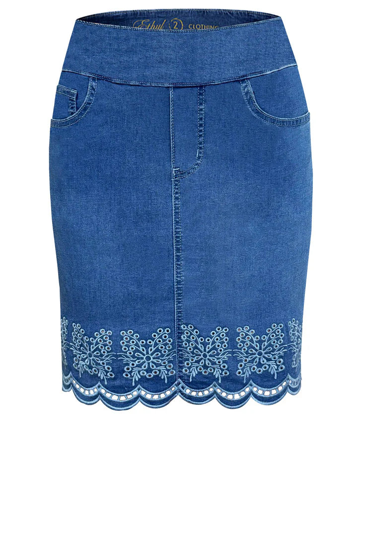 Ethyl Bluebell Lace Skirt - Yacht