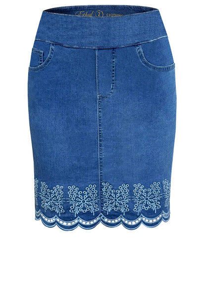 Ethyl Bluebell Lace Skirt - Yacht
