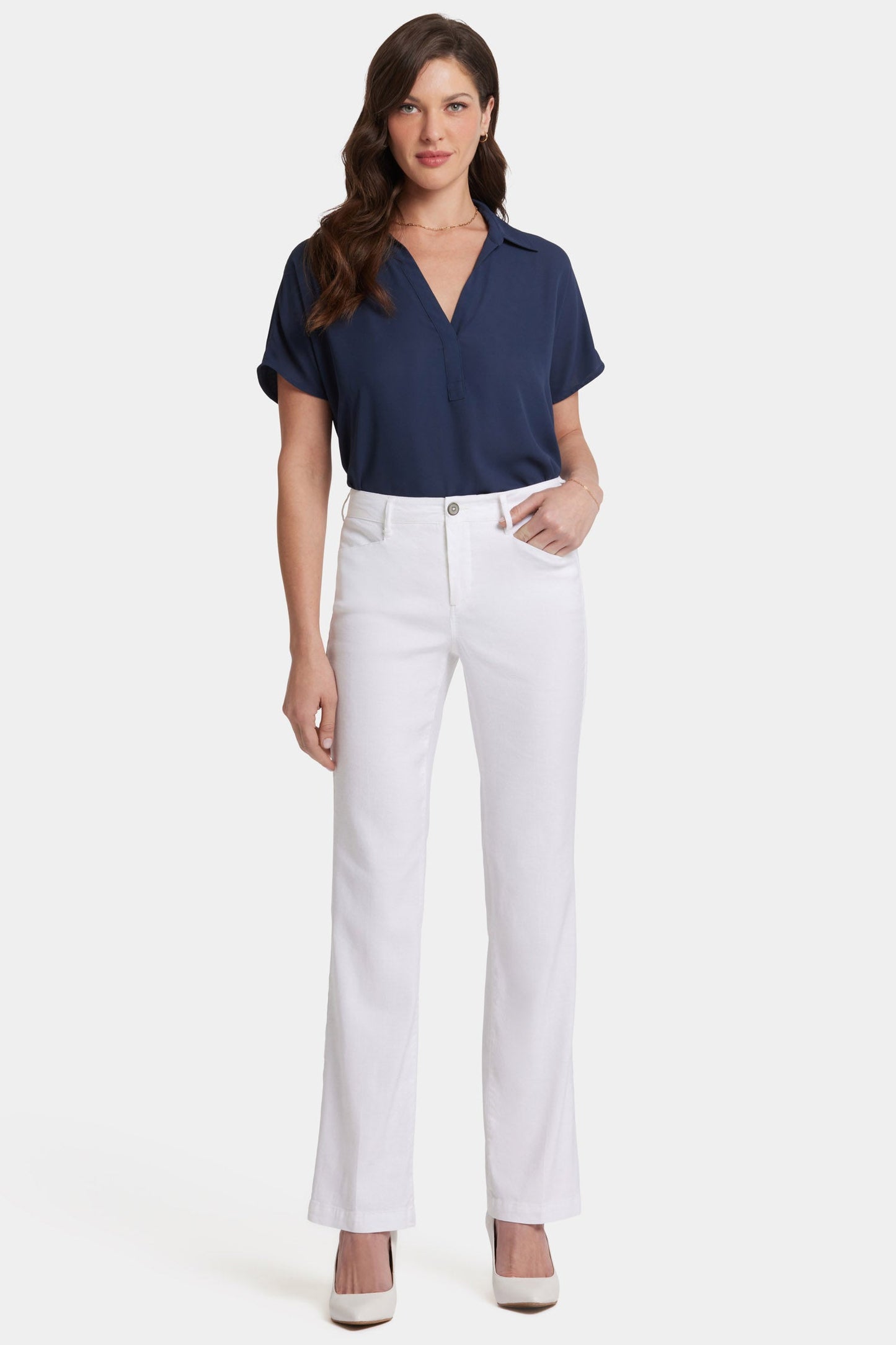 Trouser Pants In Petite - Optic White