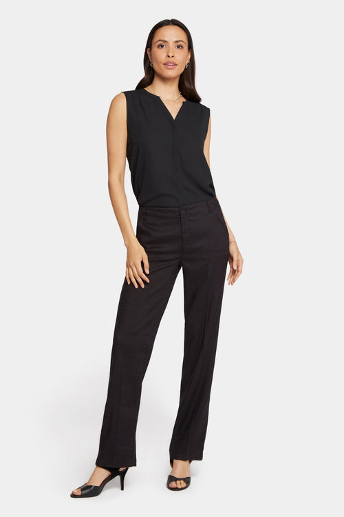Marilyn Straight Pants In Petite - Black