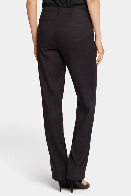 Marilyn Straight Pants In Petite - Black