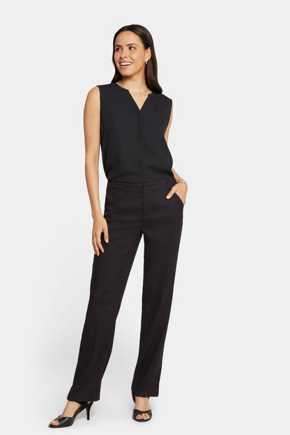 Marilyn Straight Pants In Petite - Black
