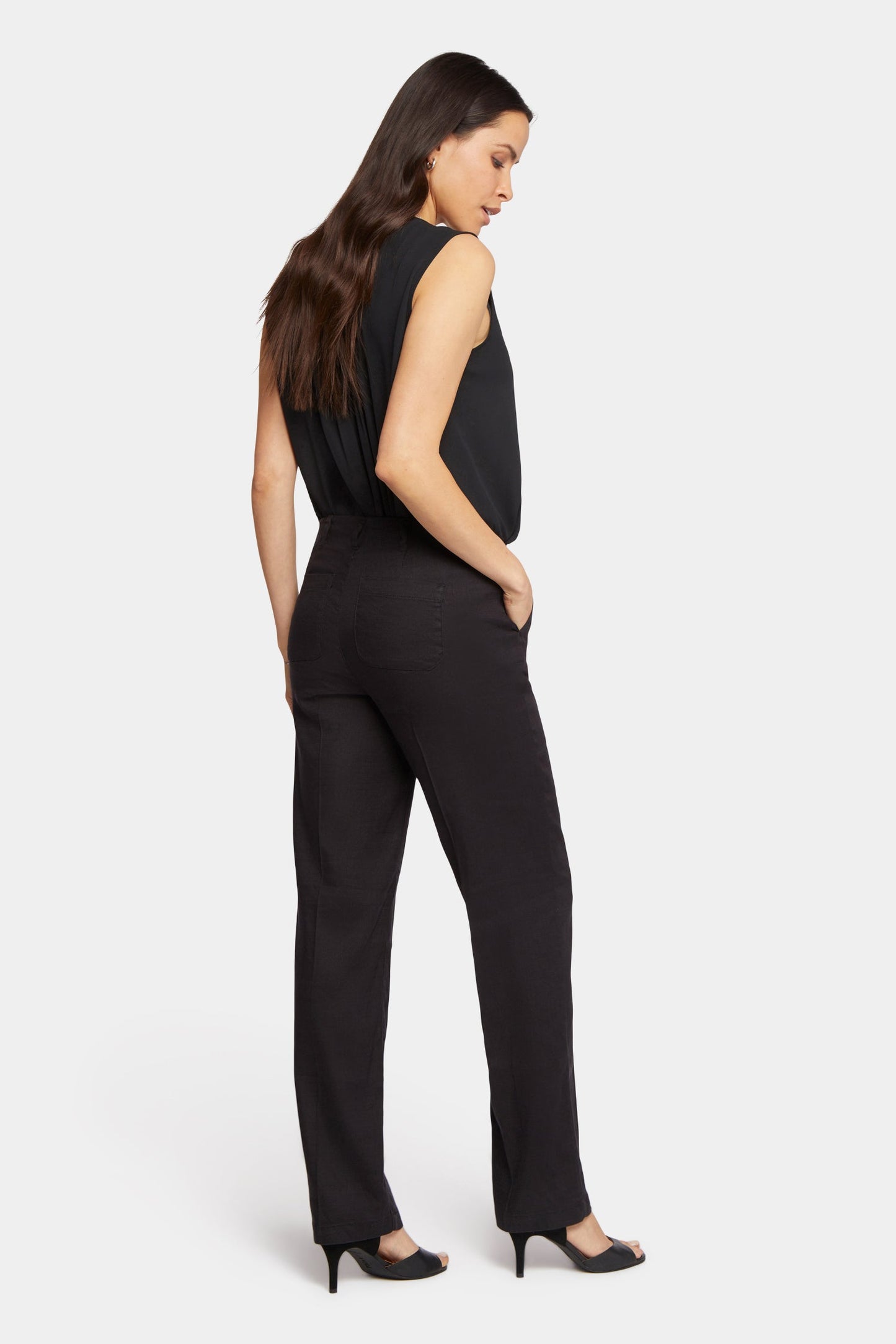 Marilyn Straight Pants In Petite - Black