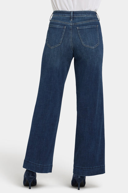 Teresa Wide Leg Jeans In Petite - Louvre Sapphire