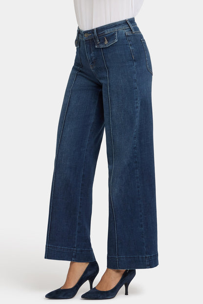 Teresa Wide Leg Jeans In Petite - Louvre Sapphire